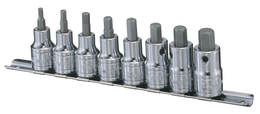 8PCS 1/2"DR SAE HEX BIT SOCK