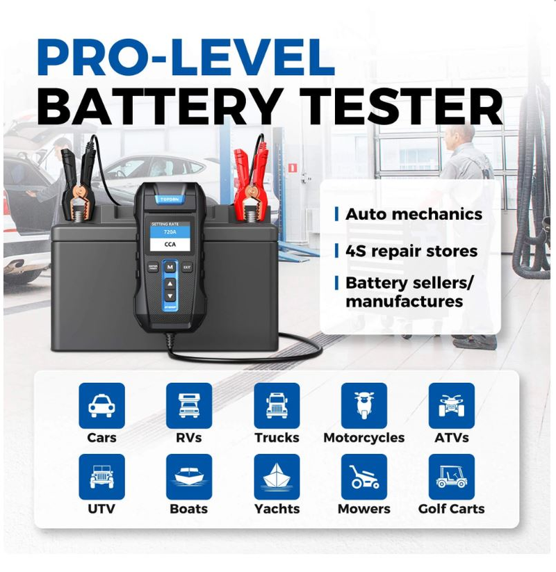 Load image into Gallery viewer, Topdon BT300P - 12V Lead-Acid Vehicle Battery Tester With a Built-in Printer - RACKTRENDZ
