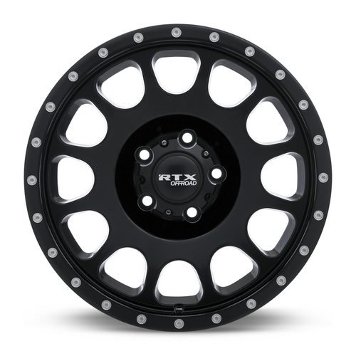 RTX® (Offroad) • 082940 • Baja • Satin Black with Milled Rivets • 17x9 5x127 ET0 CB71.5