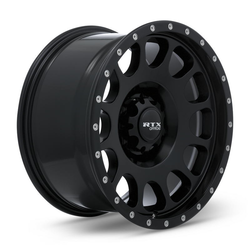 Load image into Gallery viewer, RTX® (Offroad) • 082686 • Baja • Satin Black with Milled Rivets • 17x9 6x139.7 ET0 CB106.1
