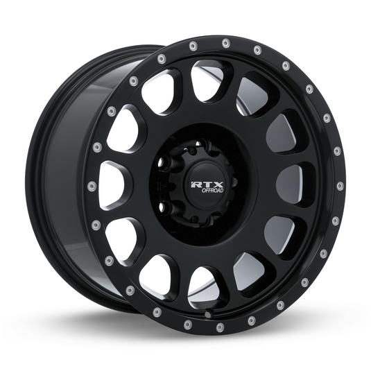 RTX® (Offroad) • 082940 • Baja • Satin Black with Milled Rivets • 17x9 5x127 ET0 CB71.5