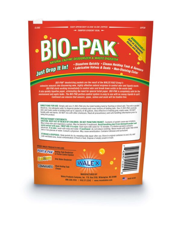 Load image into Gallery viewer, Walex BIOTROPBGCA - Bio-Pak RV Holding Tank Natural Enzyme Deodorizer &amp; Waste Digester -Tropical Breeze Scent - pack of 10 - RACKTRENDZ
