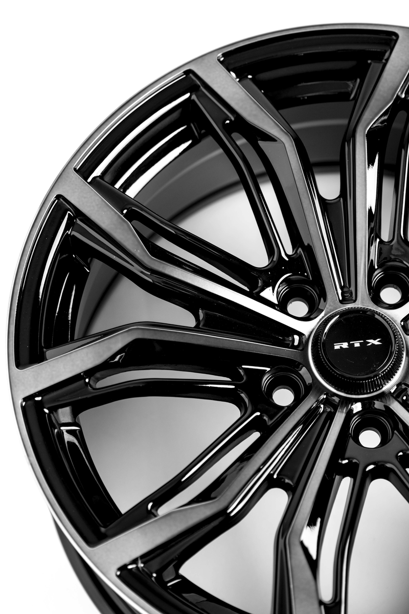 Load image into Gallery viewer, RTX® (RTX) • 082434 • Black Widow • Black Machined Grey • 17x7.5 5x114.3 ET42 CB73.1
