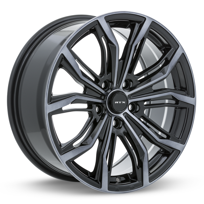 Load image into Gallery viewer, RTX® (RTX) • 082444 • Black Widow • Black Machined Grey • 20x9 5x114.3 ET38 CB73.1
