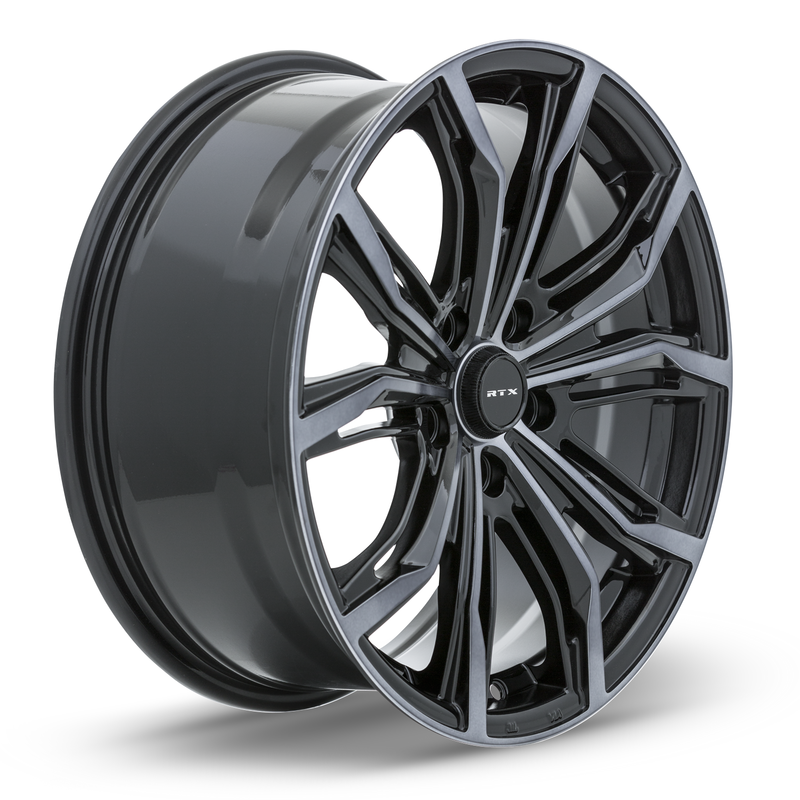 Load image into Gallery viewer, RTX® (RTX) • 082433 • Black Widow • Black Machined Grey • 16x7 5x114.3 ET40 CB73.1
