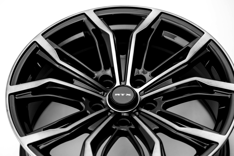 Load image into Gallery viewer, RTX® (RTX) • 082438 • Black Widow • Black Machined Grey • 18x8 5x114.3 ET42 CB73.1
