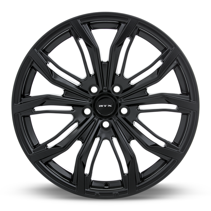 Load image into Gallery viewer, RTX® (RTX) • 082412 • Black Widow • Satin Black • 22x9.5 5x108 ET38 CB63.4
