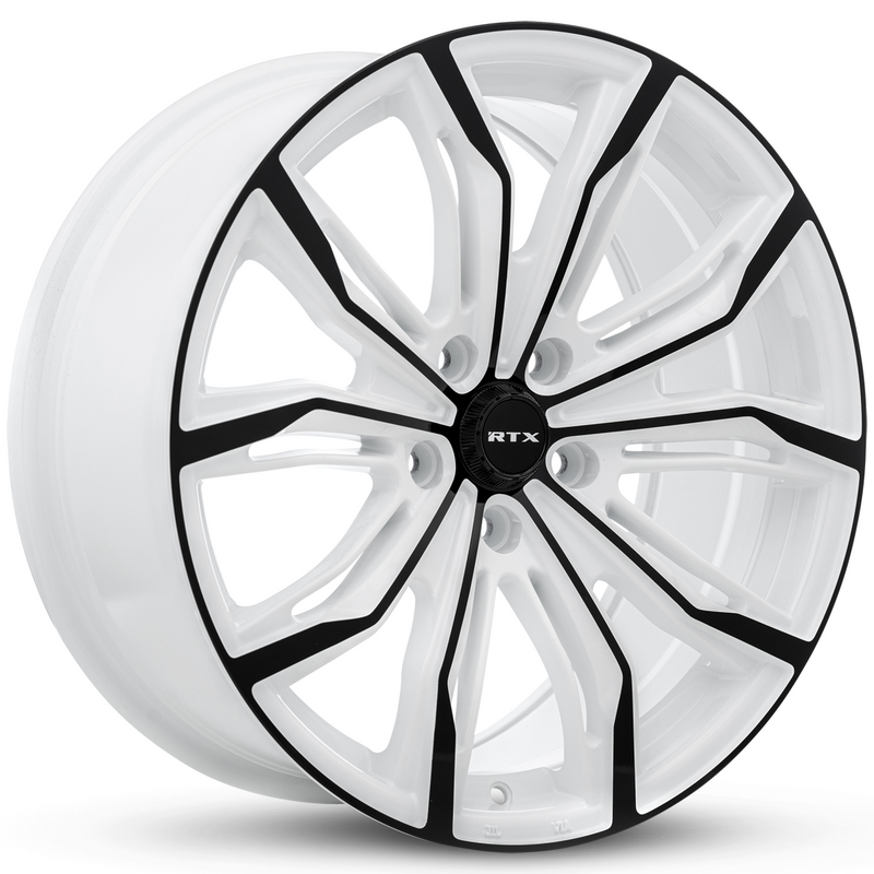 Load image into Gallery viewer, RTX® (RTX) • 083258 • Black Widow • White &amp; Black • 18x8 5x114.3 ET42 CB73.1
