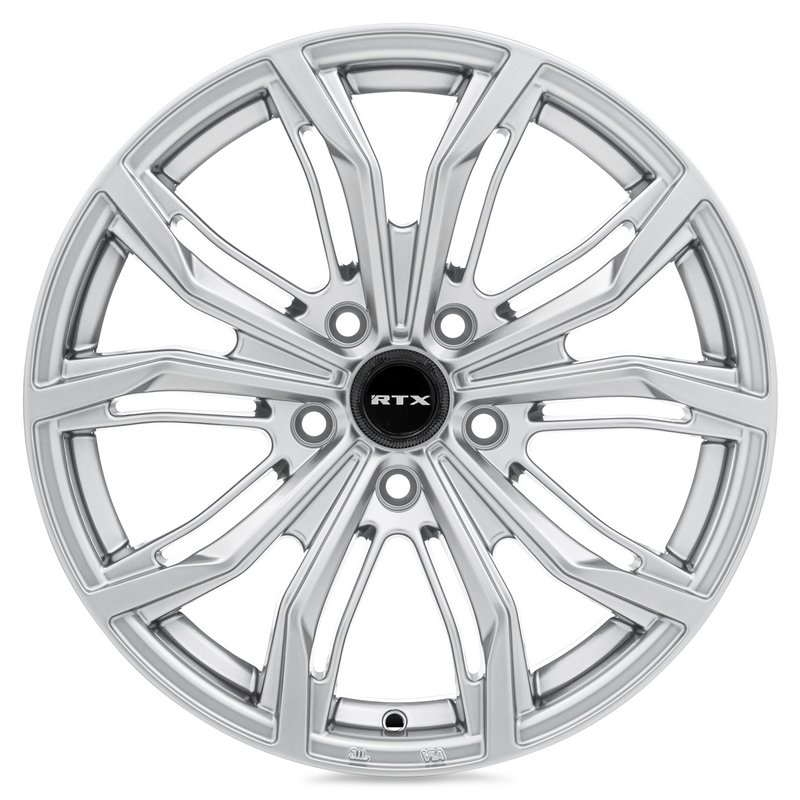 Load image into Gallery viewer, RTX® (RTX) • 083254 • Black Widow • Hyper Silver • 17x7.5 5x114.3 ET42 CB73.1
