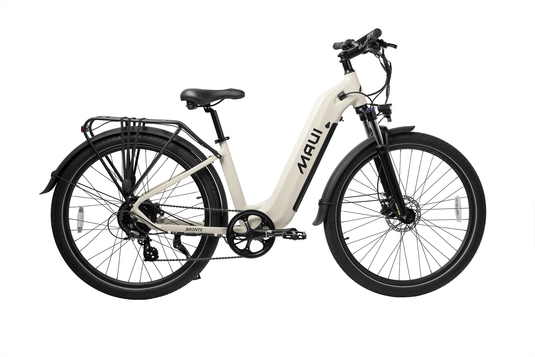 Maui MBCT01WHT - Vélo de ville électrique step-thru 500w blanc