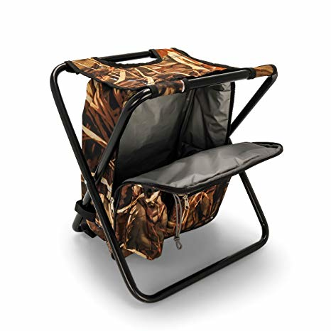 Camco 51908 - Camping Stool Backpack Cooler - Camouflage - RACKTRENDZ