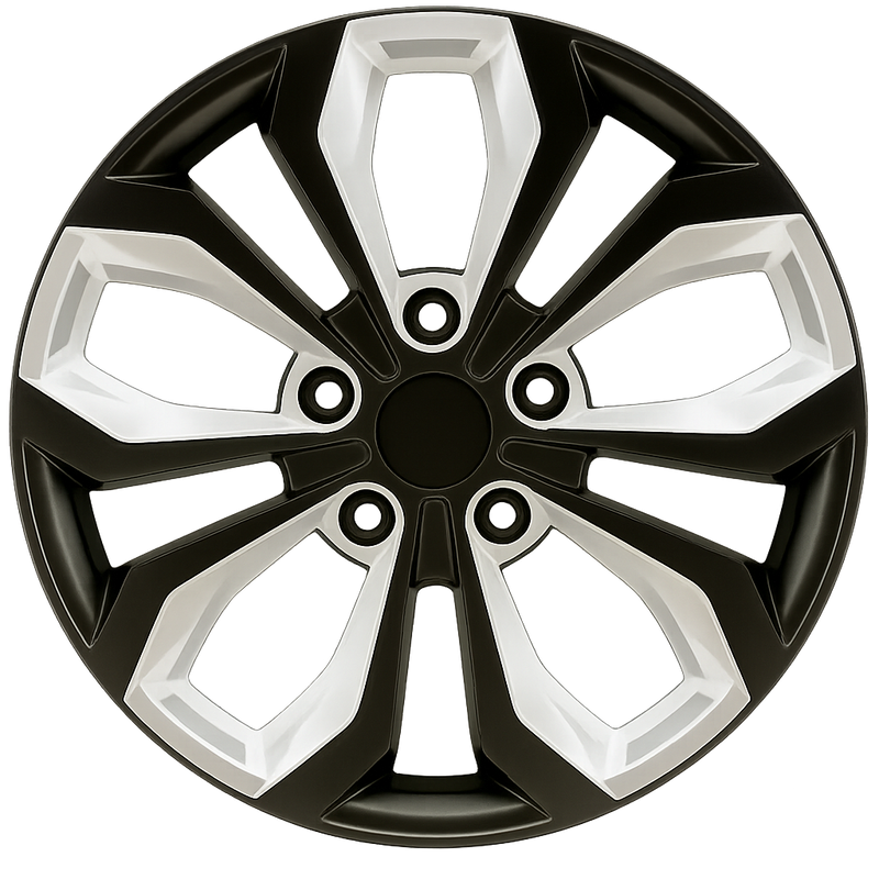 Load image into Gallery viewer, (4)ABS HUB CAPS - 15&quot; BLACK/SILVER
