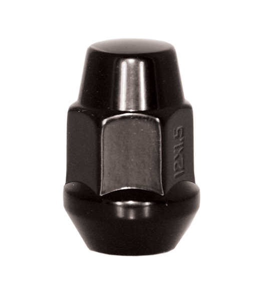 Ceco CD1704SBK-100 - (100) Black Bulge Acorn 2-PC Cone Seat Nut 1/2 35mm 19mm Hex