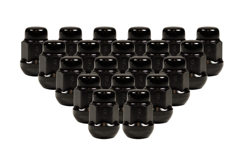 Ceco CD1707SBBK-20 - (20) Black Bulge Acorn Radius OEM Acura/Honda Style Nut 12X1.5 35mm 19mm Hex