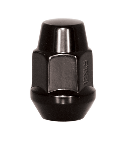 Ceco CD1707SBK-100 - (100) Écrou à siège conique bombé noir 2 pièces 12X1,5 35 mm 19 mm hexagonal