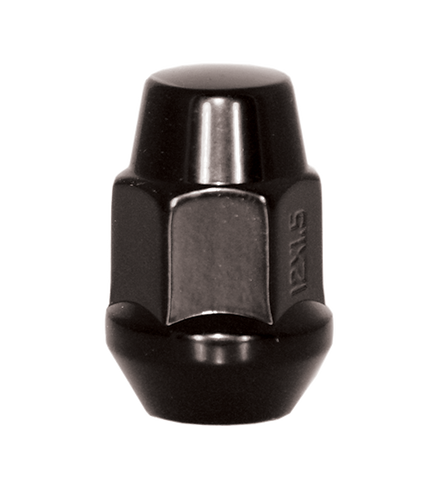 Ceco CD1709SBK-100 - (100) Black Bulge Acorn 2-PC Cone Seat Nut 14X1.5 35mm 19mm Hex