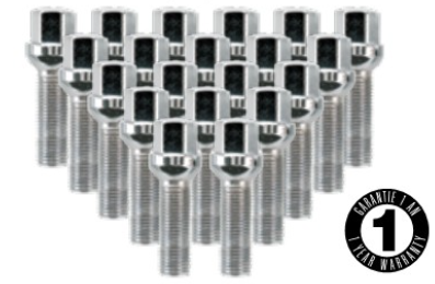 RTX® • KITB0210-5 • Lug Bolt Kits • Hex Lug Bolts • 20 Bolts • Chrome • Radius • 15M X 1.25