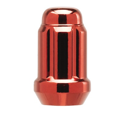 Ceco CD3806RD - (1) Écrou de siège conique rouge à 6 cannelures 12X1,25 35 mm 19/21 mm hexagonal