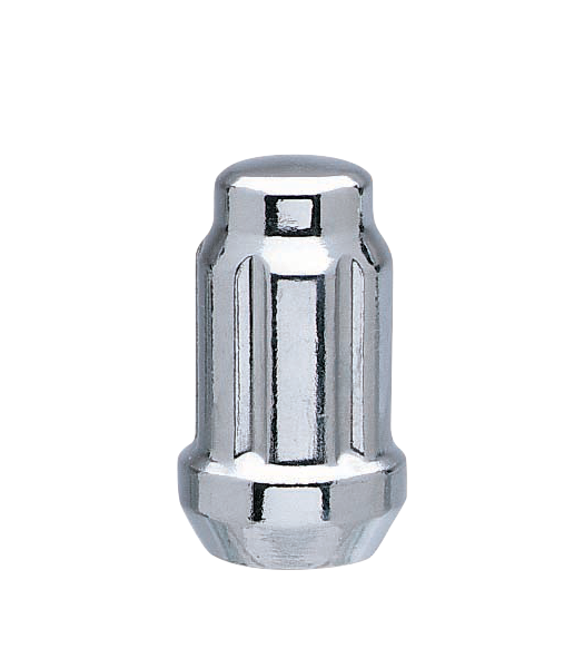 Ceco CD3807-100 - (100) Chrome 6 Spline Cone Seat Nut 12X1.5 35mm 19/21mm Hex