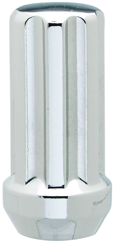 Ceco CD3809L-100 - (100) Écrou de siège conique chromé à 7 cannelures 14X1,5 48 mm 21/22 mm hexagonal