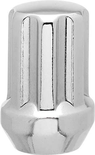 Ceco CD3809S-100 - (100) Écrou de siège conique chromé à 7 cannelures 14X1,5 35 mm 21/22 mm hexagonal