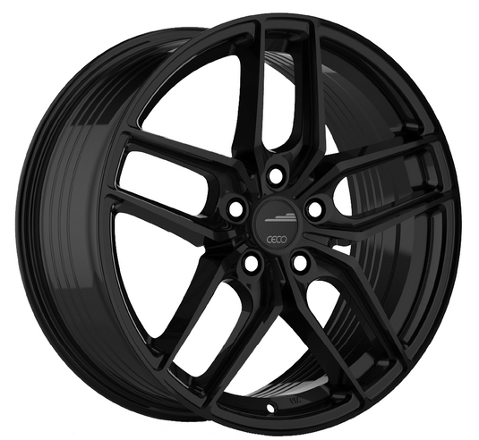 Ceco® • 178615 • C01 • Noir brillant • 18x8 5x114,3 ET40 CB73,1