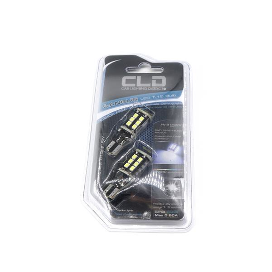 CLD CLD921W - 921 T15 White LED Bulbs - SMD 2835 (2) - RACKTRENDZ
