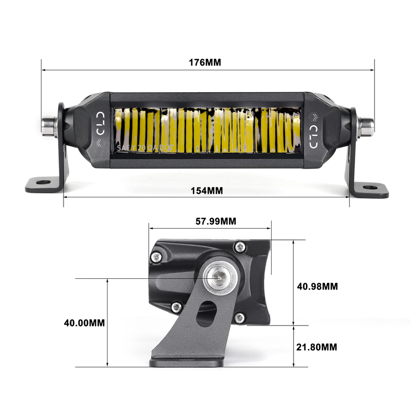 Load image into Gallery viewer, CLD CLDBARS6H - 6&quot; Single Row Street Legal LED Light Bar - Auxiliary High Beam - 1727 Lumens - RACKTRENDZ
