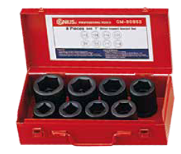 Genius CM-808S3 - 8 Pieces 1” Drive SAE Impact Socket Set