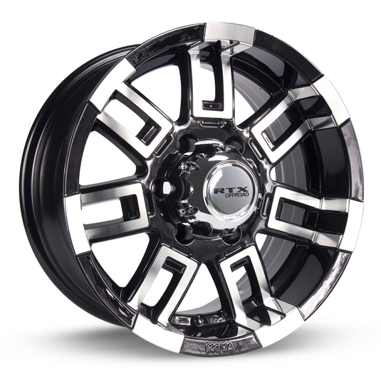 RTX® (Offroad) • 081009 • Crush • Black Machined • 16x8 5x114.3 ET12 CB73.1