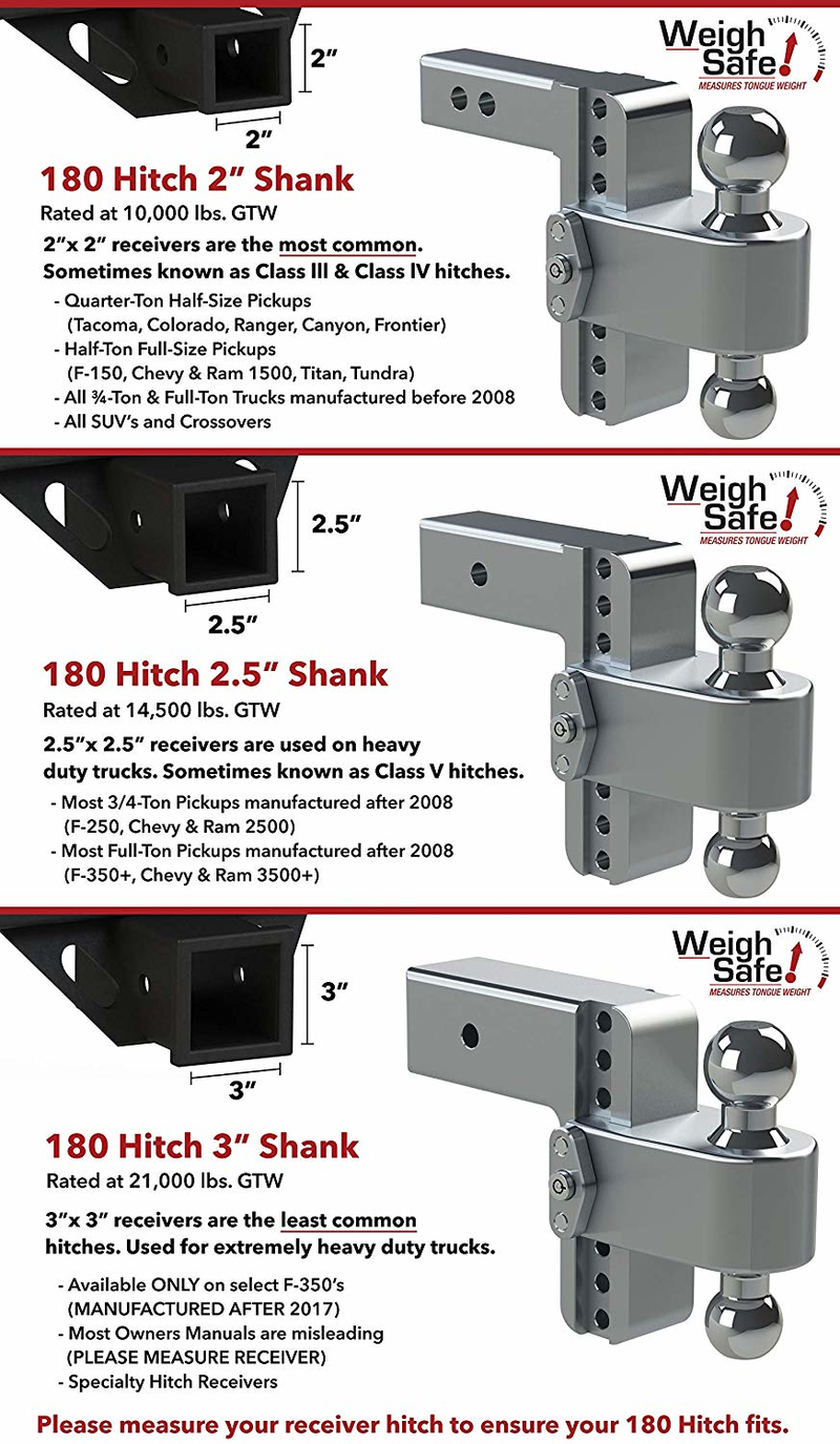 Load image into Gallery viewer, Weigh Safe CTB4-2 - Turnover Ball 4&quot; Drop Hitch with 2&quot; Shank - RACKTRENDZ
