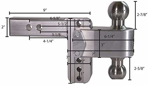 Load image into Gallery viewer, Weigh Safe CTB4-2 - Turnover Ball 4&quot; Drop Hitch with 2&quot; Shank - RACKTRENDZ
