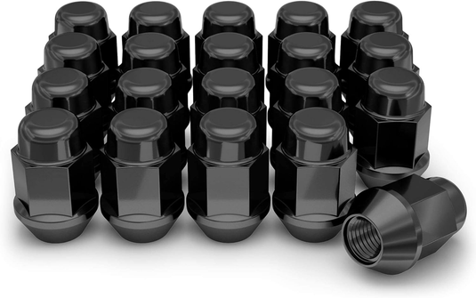 Ceco CD1706SBK-20 - (20) Black Bulge Acorn 2PC Lug Nuts 12x1.25 35mm 19mm Hex