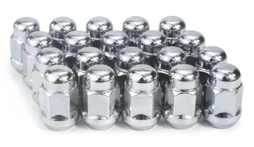 Ceco CD1706S-20 - (20) Chrome Bulge Acorn 2PC Lug Nuts 12x1.25 35mm 19mm Hex