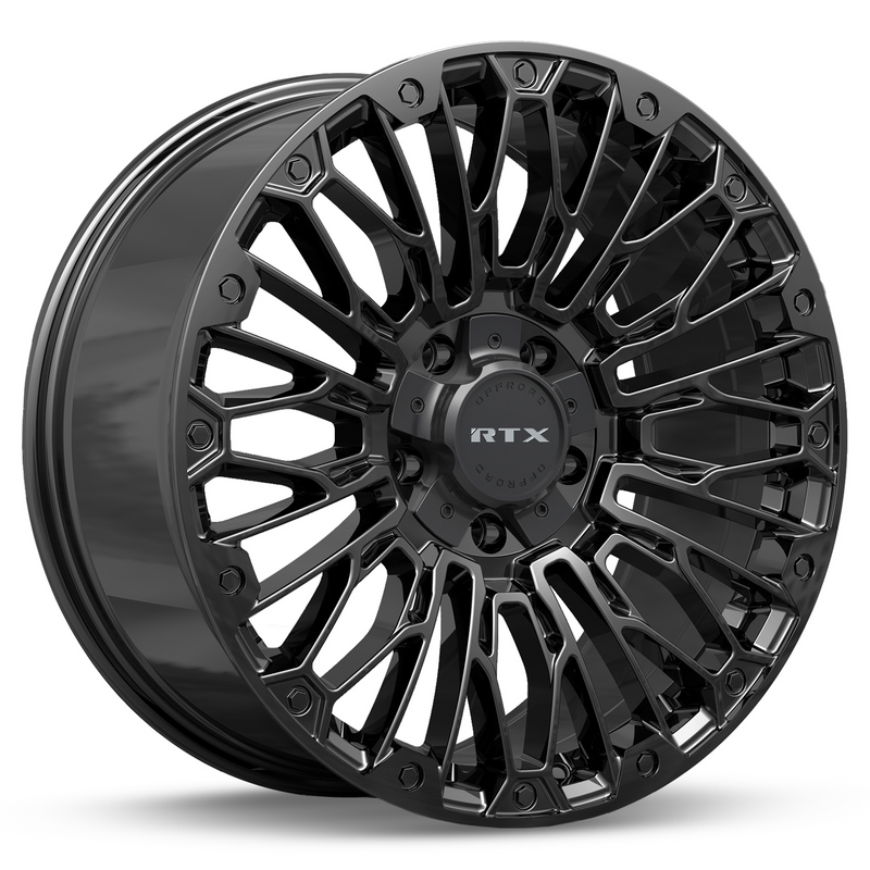 Chargez l'image dans la visionneuse de la galerie, RTX® (Offroad) • 083457 • Chaos • Gloss Black • 20x9 6x135/139.7 ET18 CB106.1
