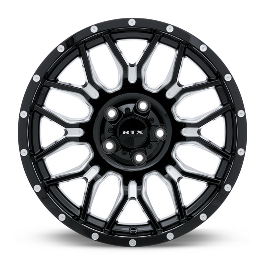 RTX® (Offroad) • 163731 • Griffe • Noir brillant fraisé avec rivets • 18x9 8x170 ET-12 CB125