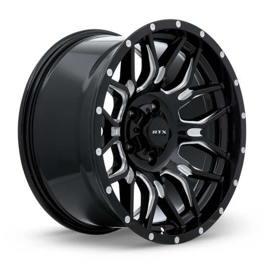 RTX® (Offroad) • 163733 • Griffe • Noir brillant fraisé avec rivets • 20x9 5x127 ET0 CB71.5