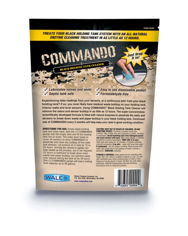 Load image into Gallery viewer, Walex CMDOBGCA - Commando® RV Black Holding Tank Treatment - 4 per pack - RACKTRENDZ

