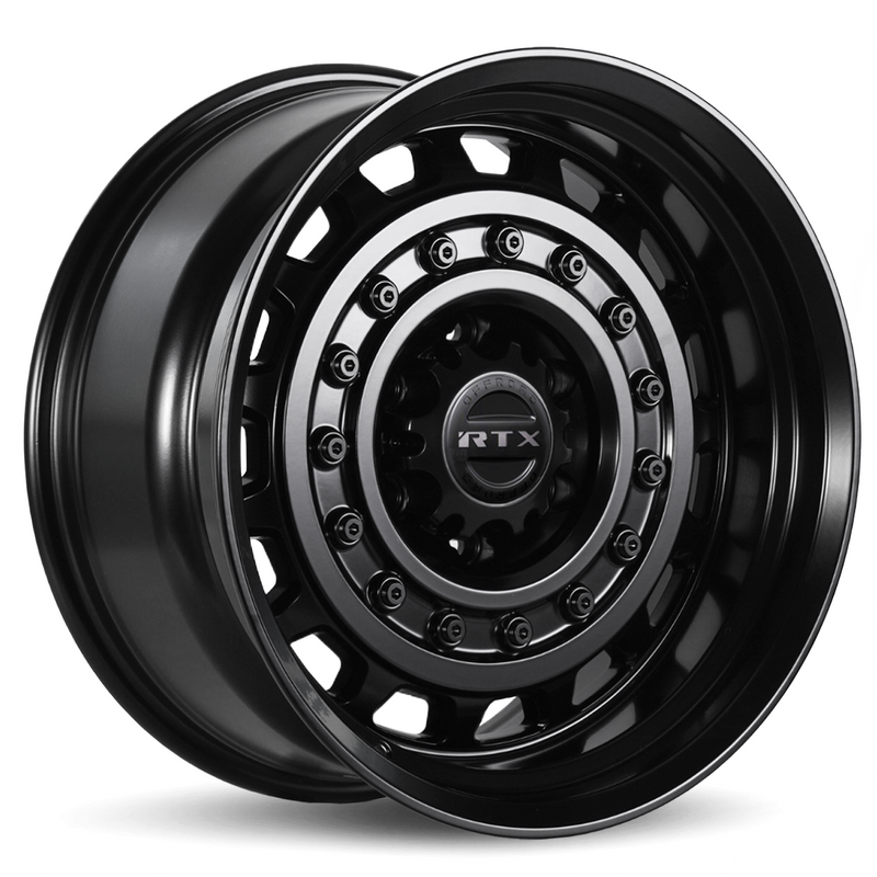 Chargez l'image dans la visionneuse de la galerie, RTX® (hors route) • 083307 • Crusader • Noir satiné • 17x9 5x127 ET-15 CB71,5
