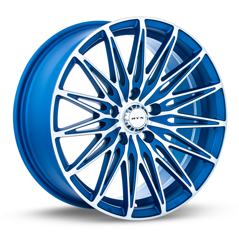 Load image into Gallery viewer, RTX® (RTX) • 081886 • Crystal • Matte Blue Machined • 17x7.5 5x114.3 ET40 CB73.1
