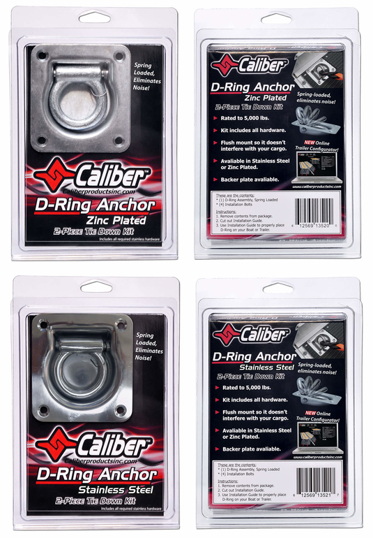 Caliber 13520 - D-Ring Kit - Zinc Plated - RACKTRENDZ