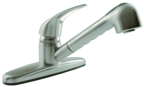 Dura Faucet DF-PK100-SN - Dura Non-Metallic Pull-Out RV Kitchen Faucet - Brushed Satin Nickel - RACKTRENDZ