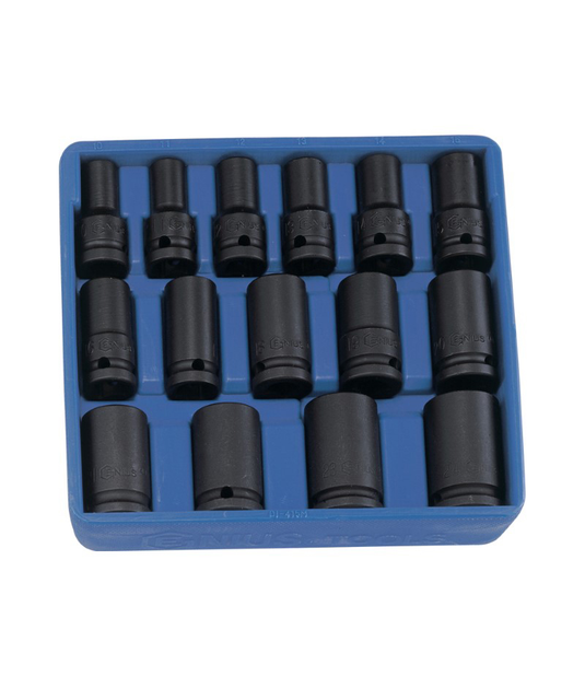 15PC 1/2"DR MET.DEEP THIN WALL
