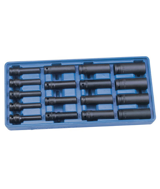 17PC 1/2"DR MET DEEP THIN WALL