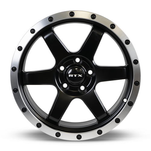 RTX® (RTX) • 083014 • Dakar • Satin Black Machined Edge Lip • 17x8 5x114.3 ET35 CB73.1