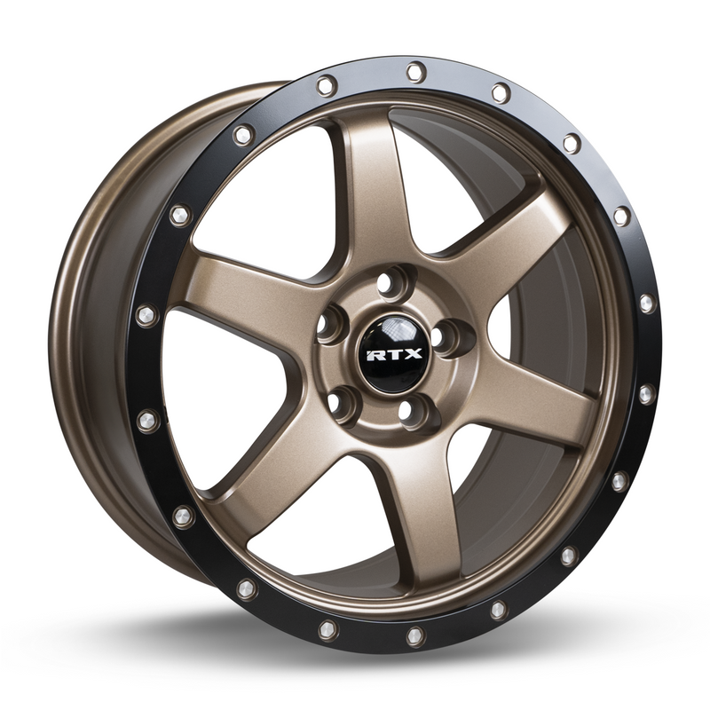 Load image into Gallery viewer, RTX® (RTX) • 083013 • Dakar • Satin Bronze Black Edge Lip • 17x8 5x108 ET35 CB63.4
