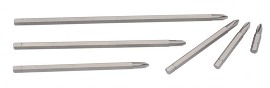Genius Tools 1102 - 1/4" Hex Shank, PH2 Phillips Screwdriver Bit, 30mmL