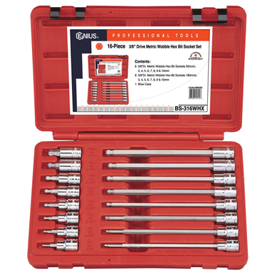 3/8" Dr. 3mm Wobble Hex Bit Socket 180mmL