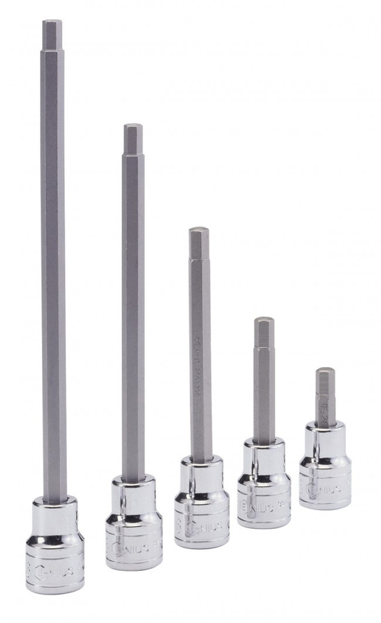 Genius Tools 310+2147 - 3/8" Drive 7mm Hex Bit Socket, 50mm