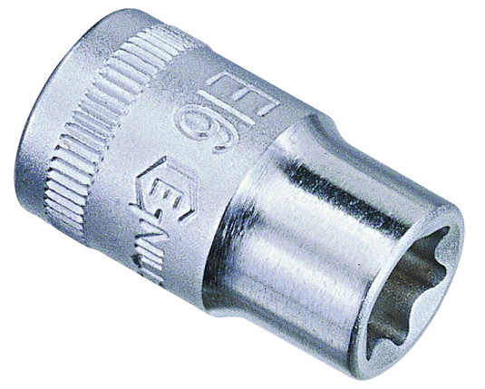 Genius 454524 - Douille chromée E-Star E-24, prise 1/2"